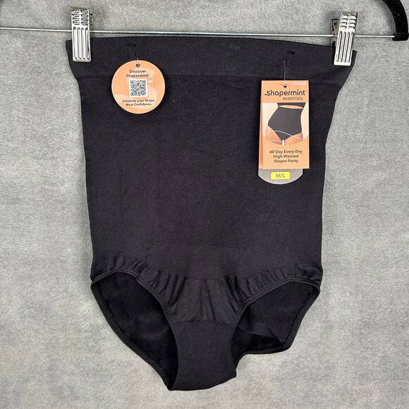 Shapermint All Day Every Day High Waisted Shaper Panty Womens Medium/Large Black - Picture 1 of 6